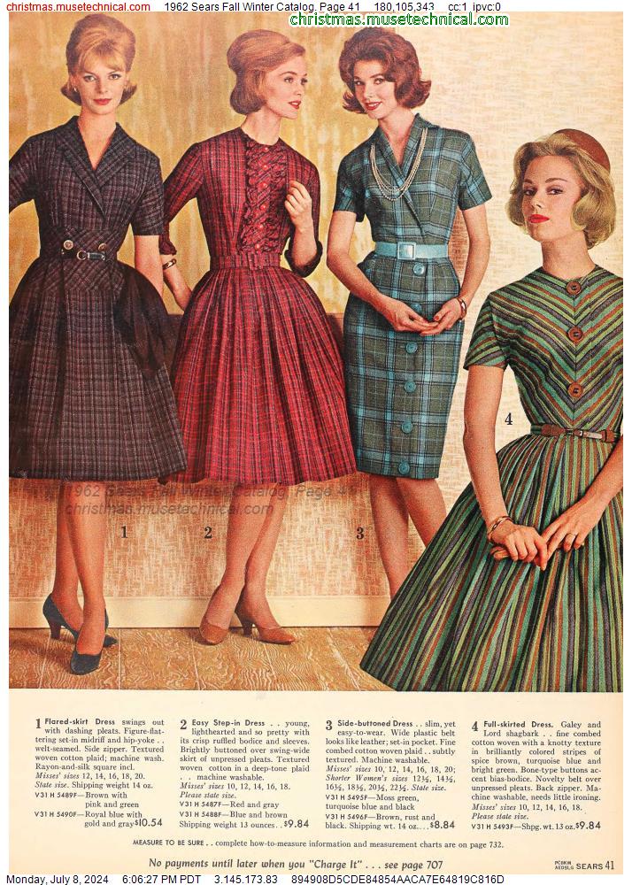 1962 Sears Fall Winter Catalog, Page 41