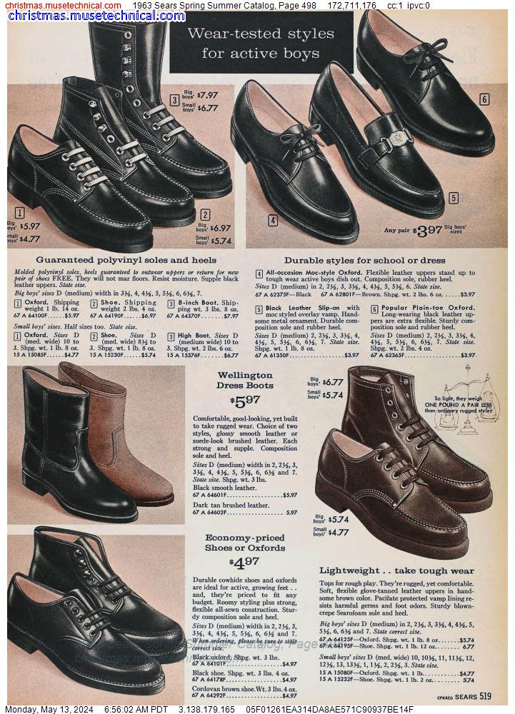 1963 Sears Spring Summer Catalog, Page 498