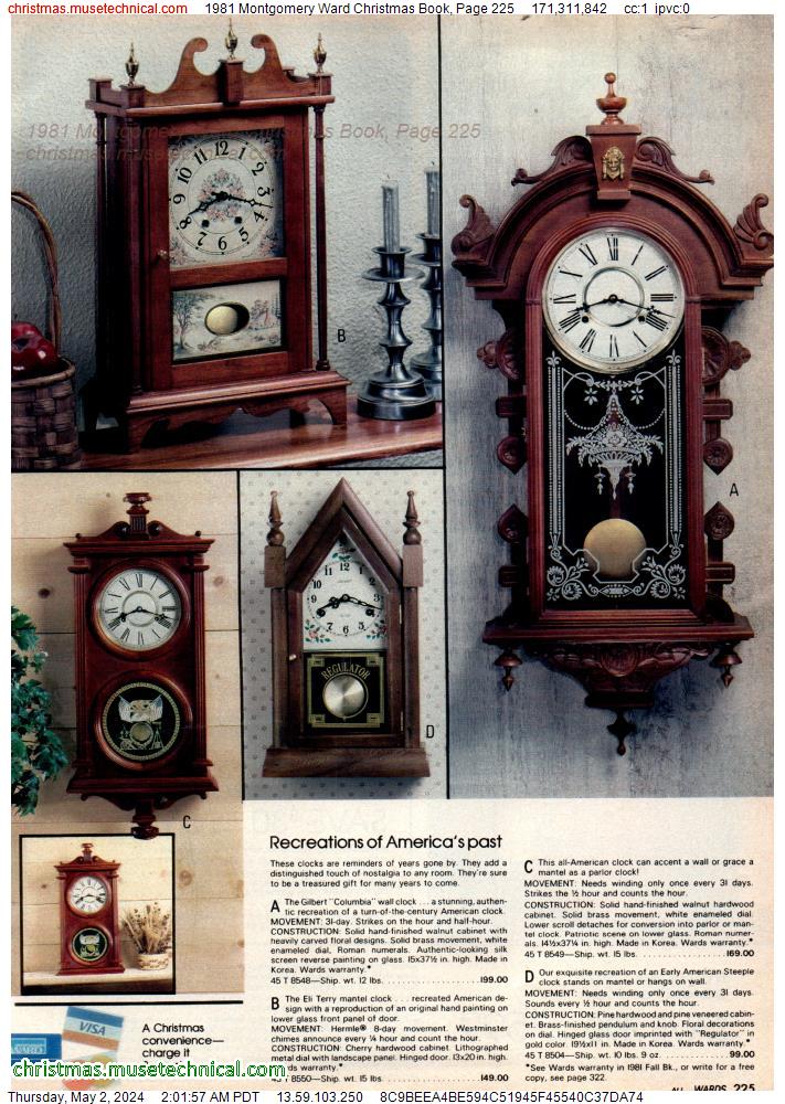 1981 Montgomery Ward Christmas Book, Page 225