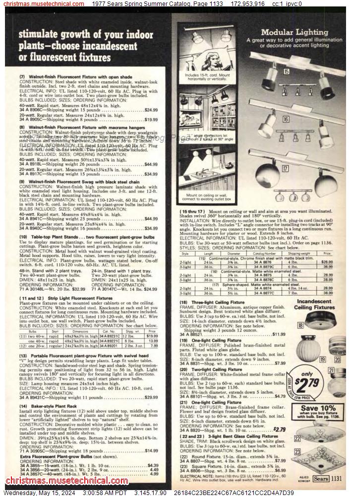 1977 Sears Spring Summer Catalog, Page 1133