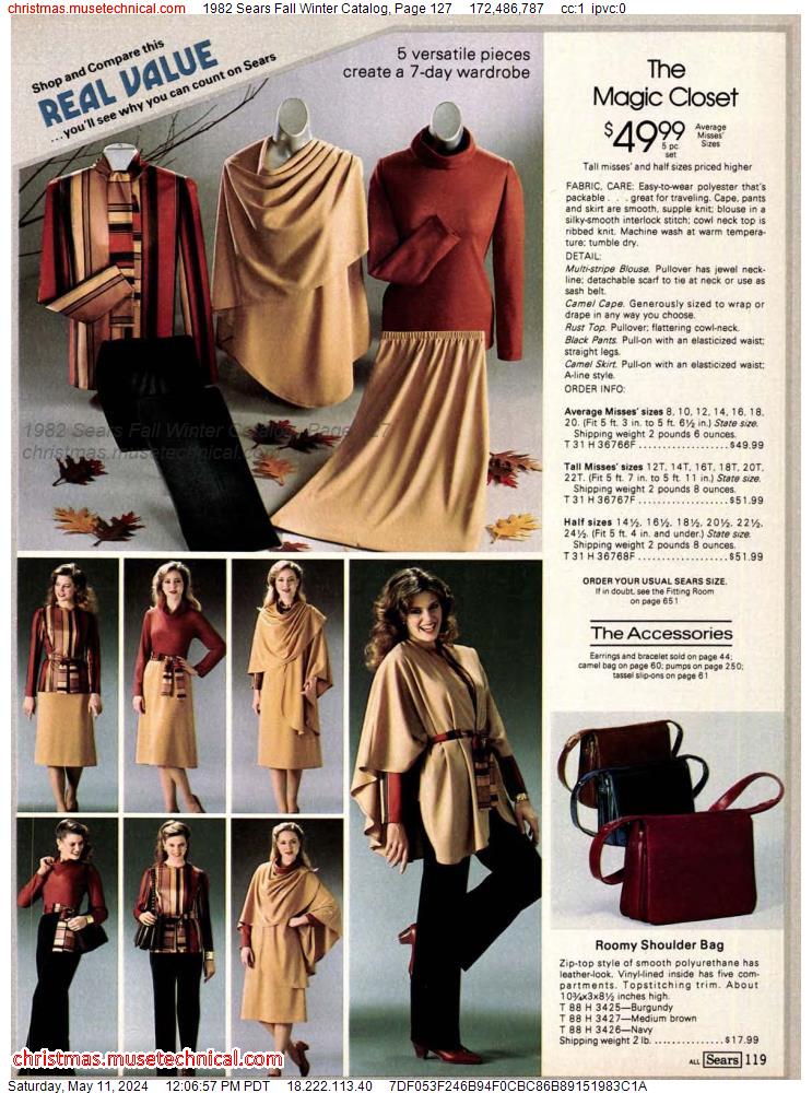 1982 Sears Fall Winter Catalog, Page 127
