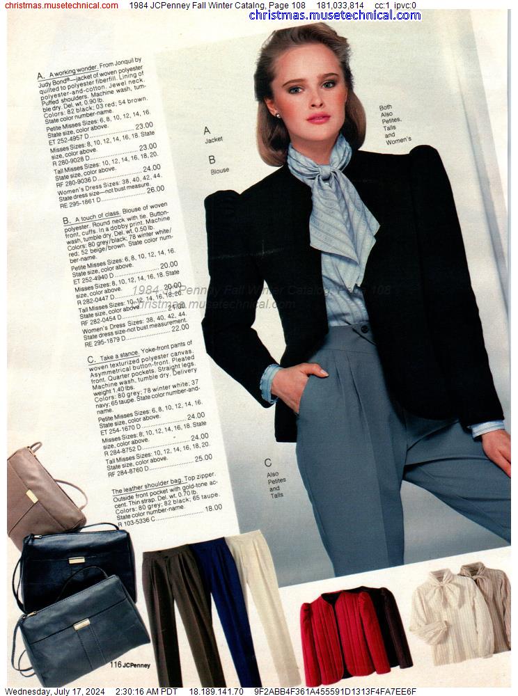 1984 JCPenney Fall Winter Catalog, Page 108