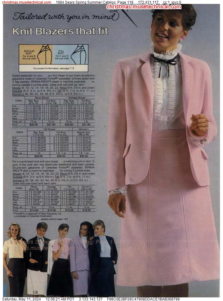 1984 Sears Spring Summer Catalog, Page 118