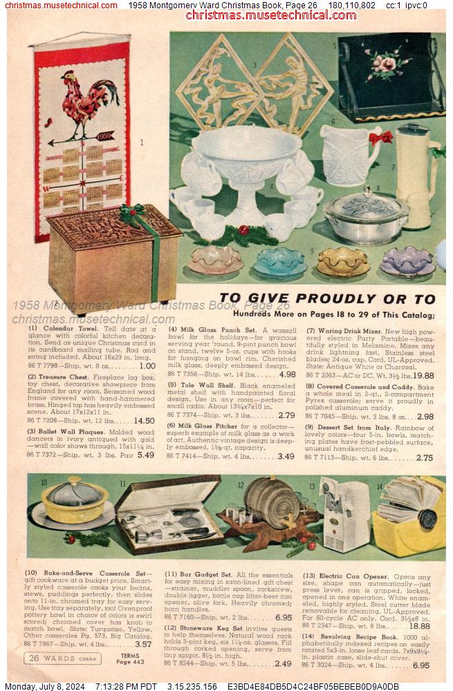 1958 Montgomery Ward Christmas Book, Page 26