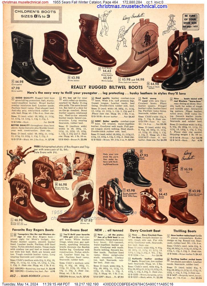 1955 Sears Fall Winter Catalog, Page 464