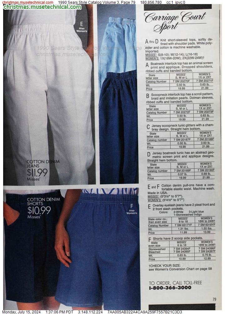 1990 Sears Style Catalog Volume 3, Page 79