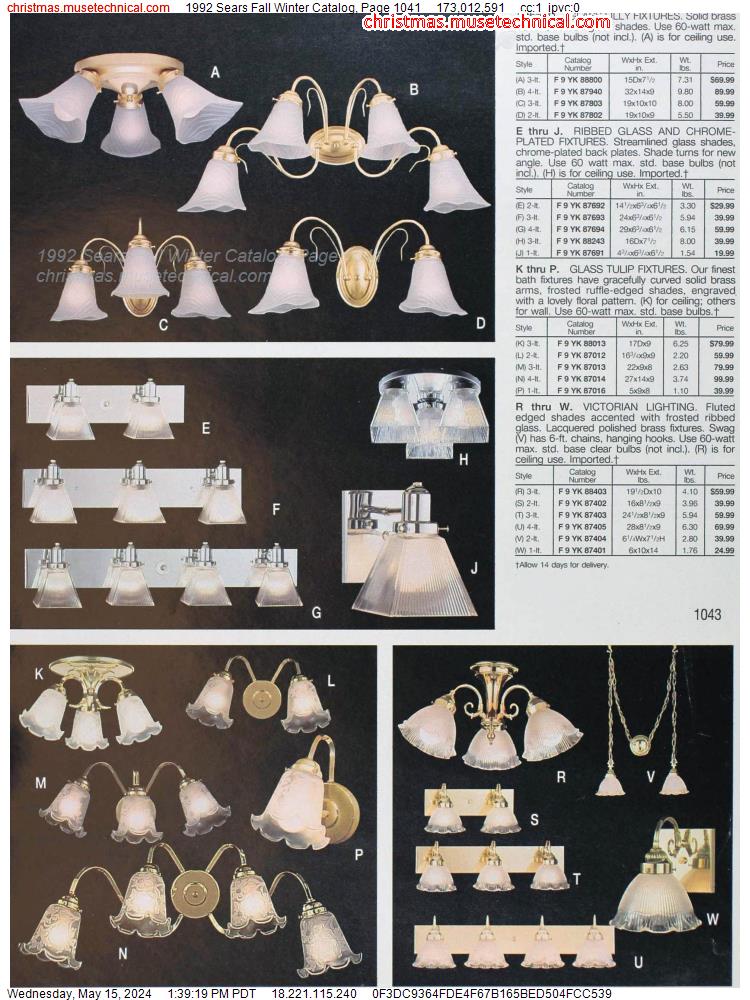 1992 Sears Fall Winter Catalog, Page 1041
