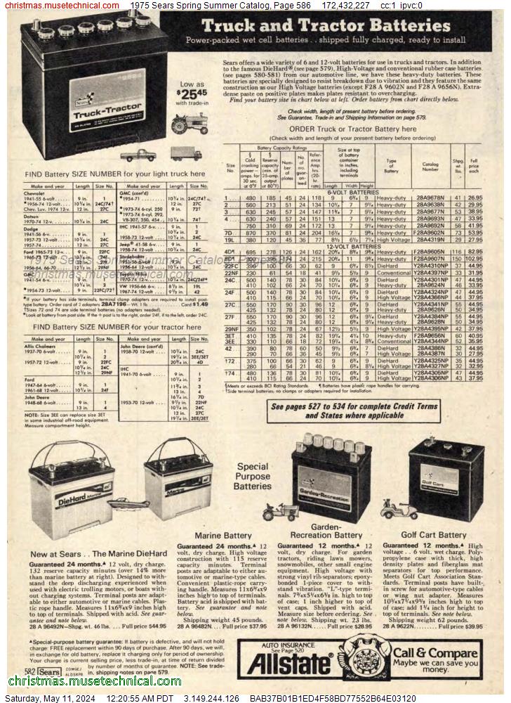 1975 Sears Spring Summer Catalog, Page 586