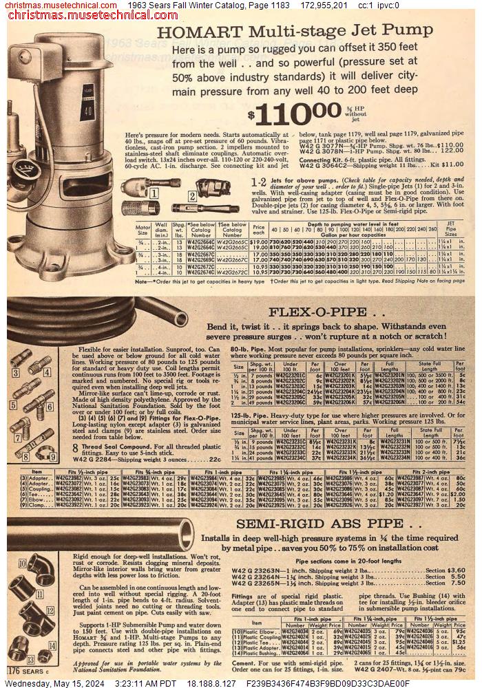 1963 Sears Fall Winter Catalog, Page 1183