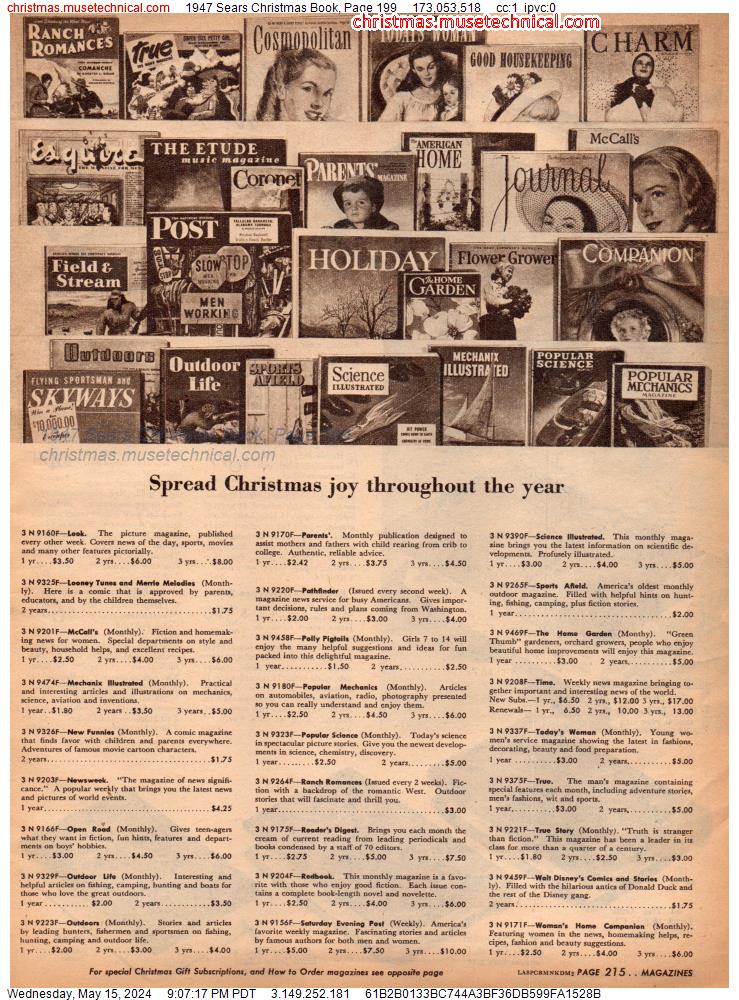 1947 Sears Christmas Book, Page 199