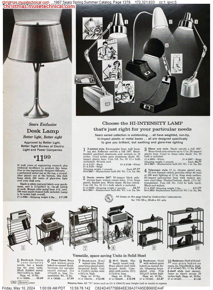 1967 Sears Spring Summer Catalog, Page 1378