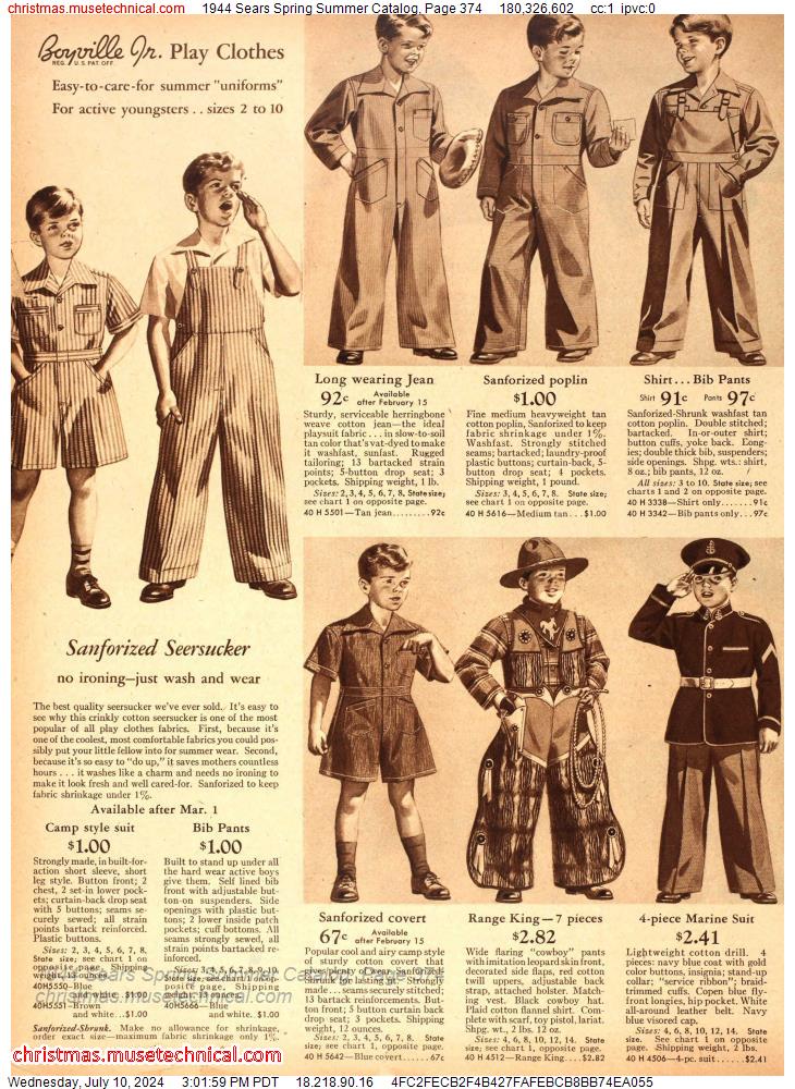 1944 Sears Spring Summer Catalog, Page 374