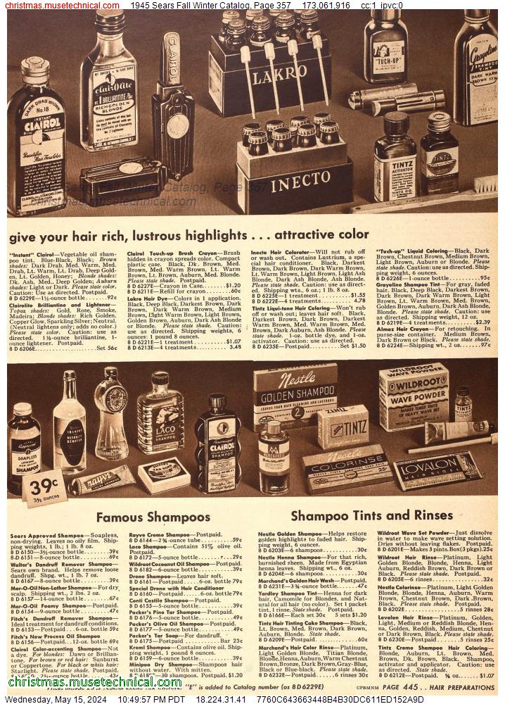 1945 Sears Fall Winter Catalog, Page 357
