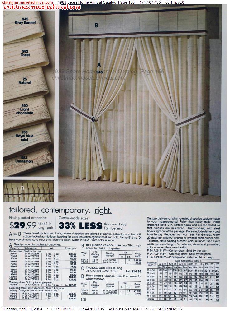 1989 Sears Home Annual Catalog, Page 156