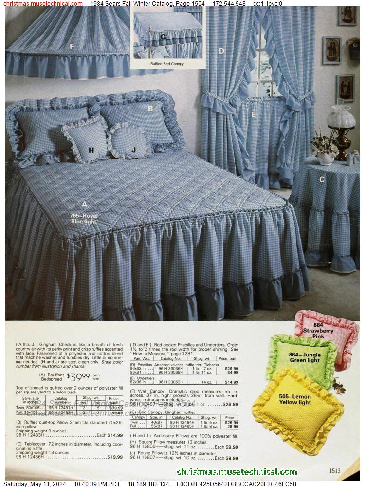1984 Sears Fall Winter Catalog, Page 1504