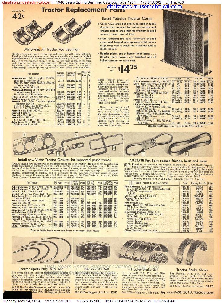 1946 Sears Spring Summer Catalog, Page 1231