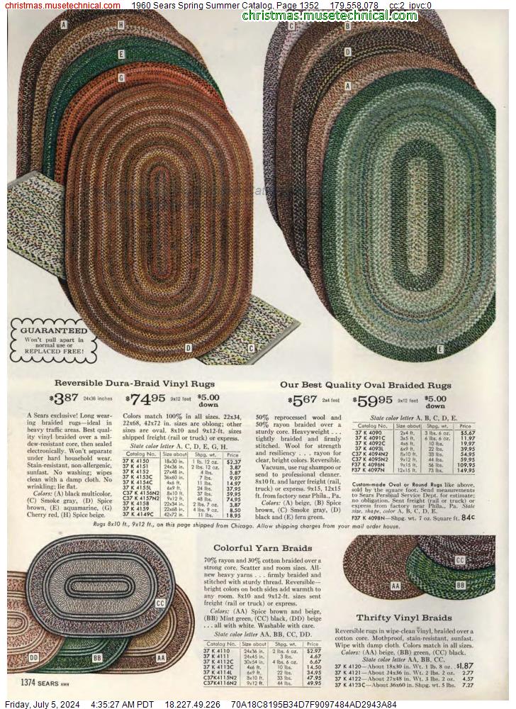 1960 Sears Spring Summer Catalog, Page 1352