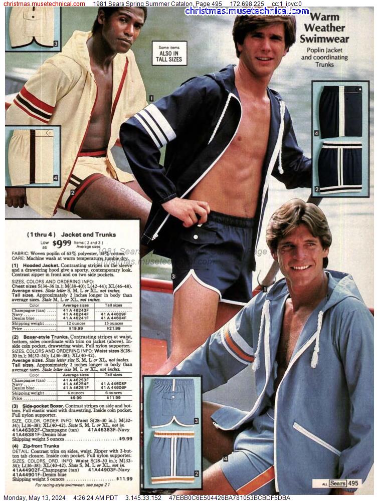 1981 Sears Spring Summer Catalog, Page 495
