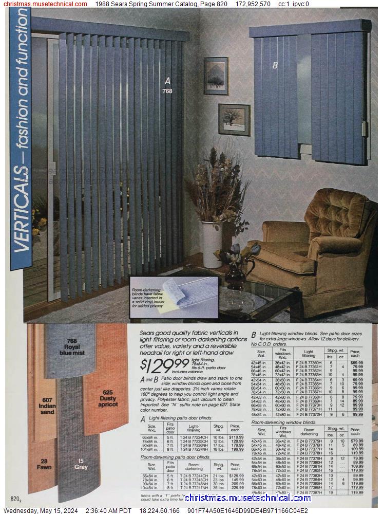 1988 Sears Spring Summer Catalog, Page 820