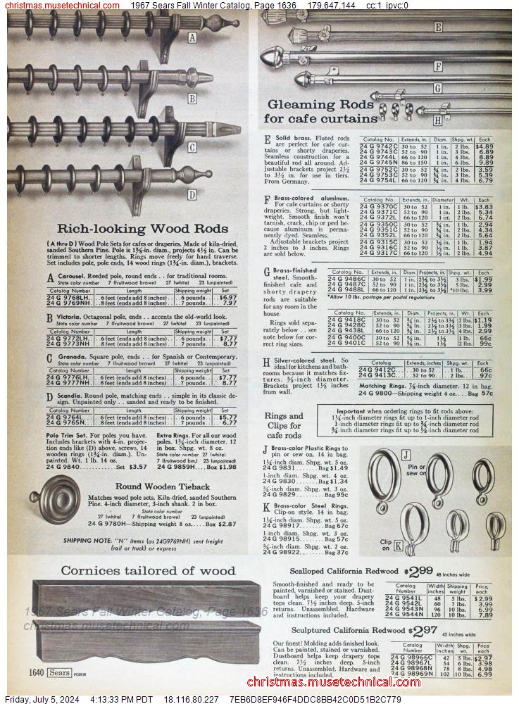 1967 Sears Fall Winter Catalog, Page 1636