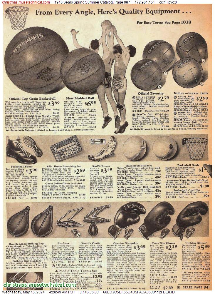 1940 Sears Spring Summer Catalog, Page 987