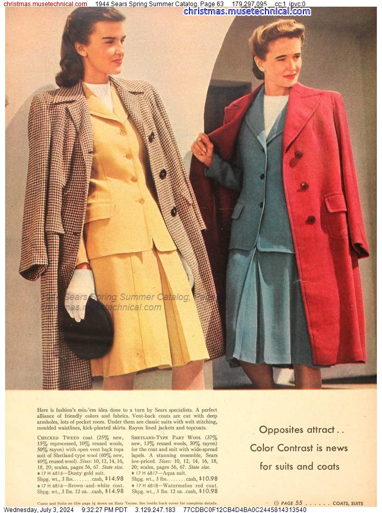 1944 Sears Spring Summer Catalog, Page 63