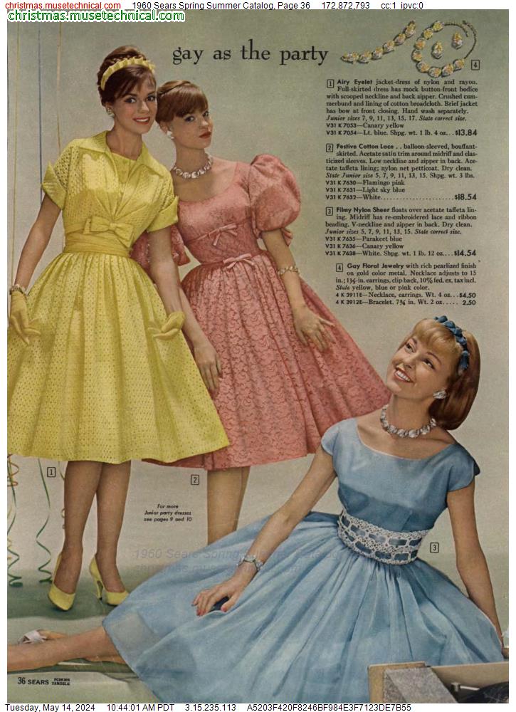 1960 Sears Spring Summer Catalog, Page 36
