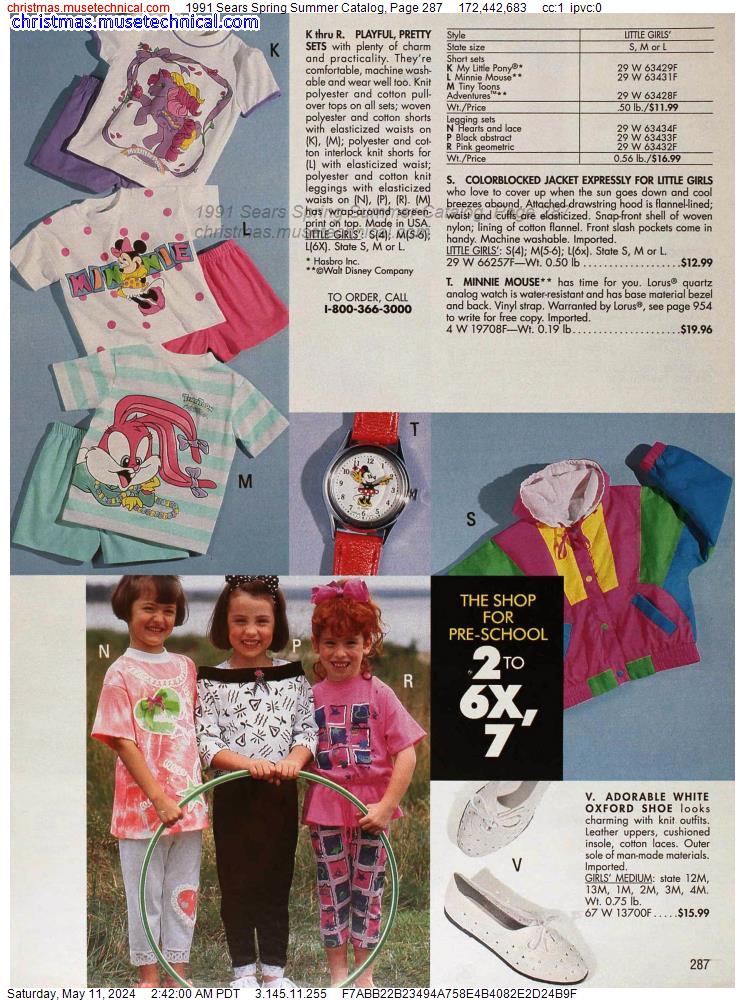 1991 Sears Spring Summer Catalog, Page 287