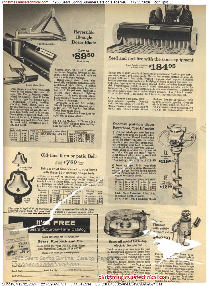 1965 Sears Spring Summer Catalog, Page 946