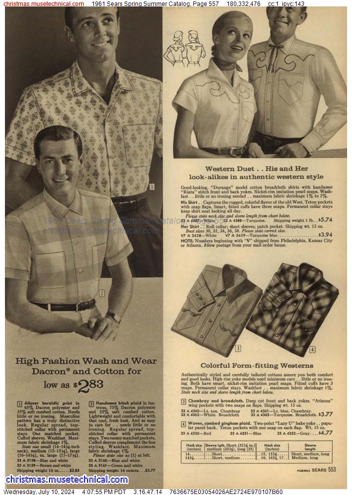 1961 Sears Spring Summer Catalog, Page 557
