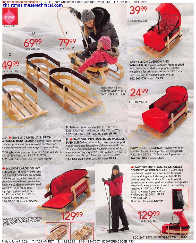 2011 Sears Christmas Book (Canada), Page 843