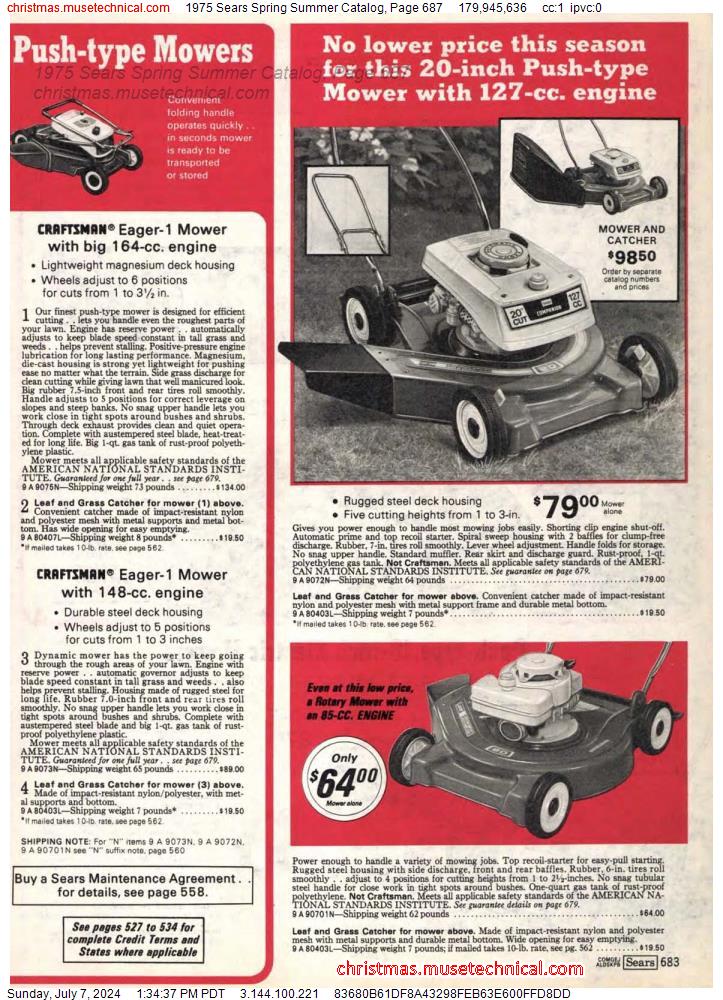 1975 Sears Spring Summer Catalog, Page 687