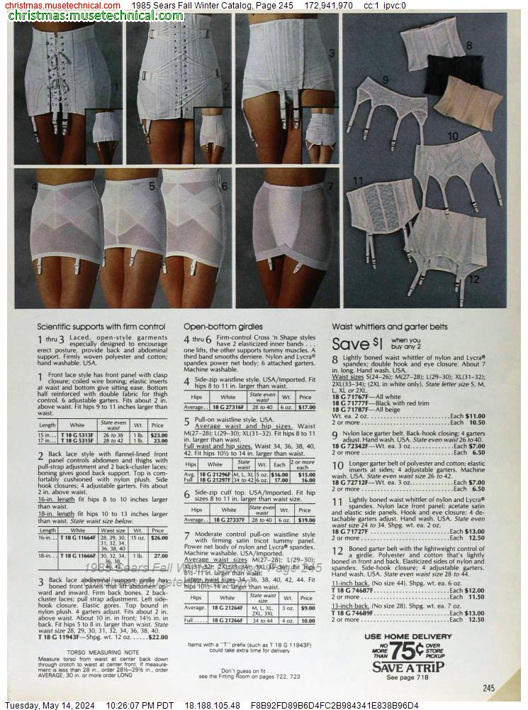 1985 Sears Fall Winter Catalog, Page 245