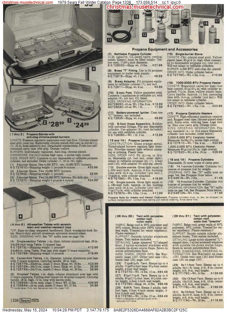 1979 Sears Fall Winter Catalog, Page 1336