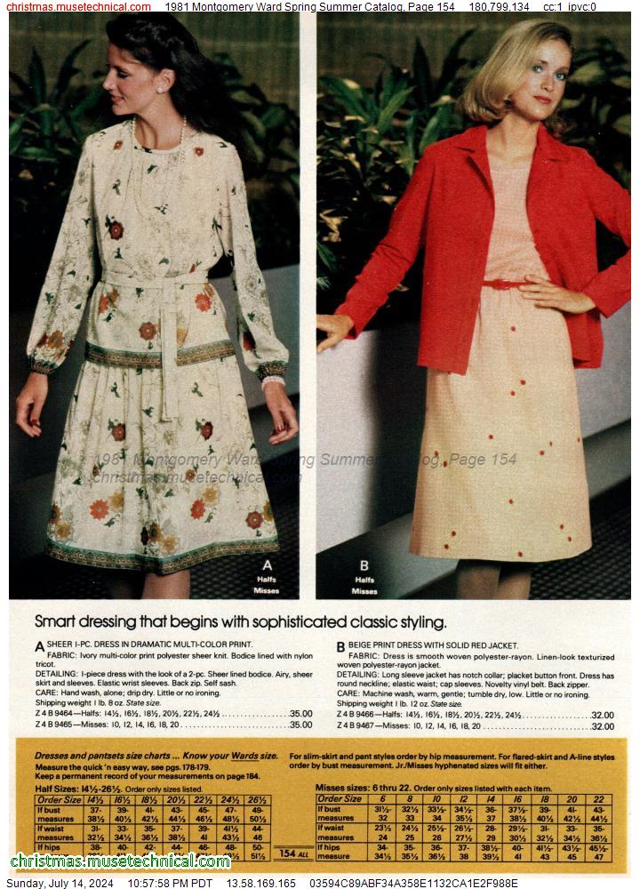 1981 Montgomery Ward Spring Summer Catalog, Page 154
