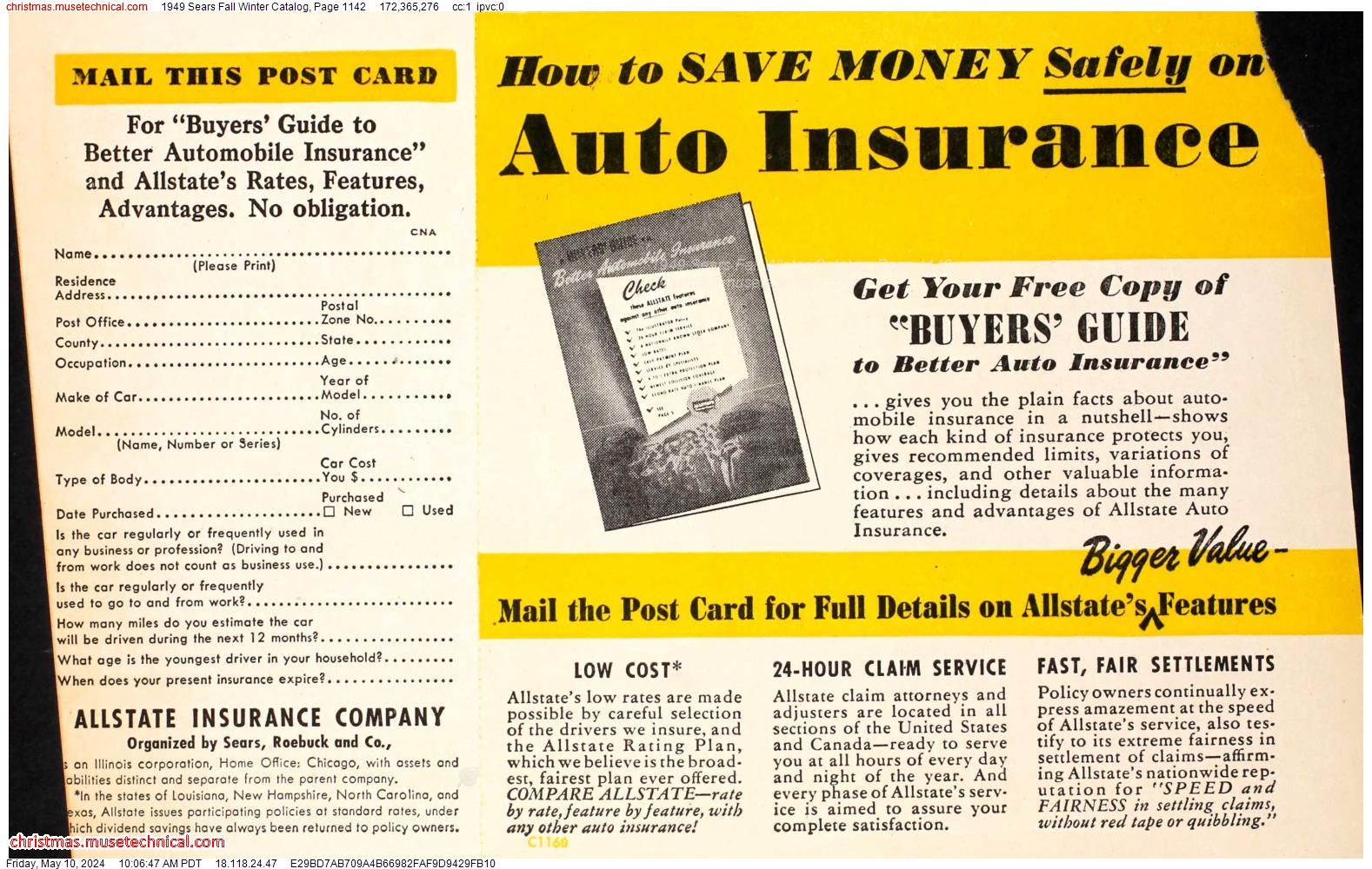 1949 Sears Fall Winter Catalog, Page 1142