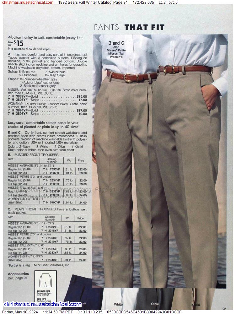 1992 Sears Fall Winter Catalog, Page 91