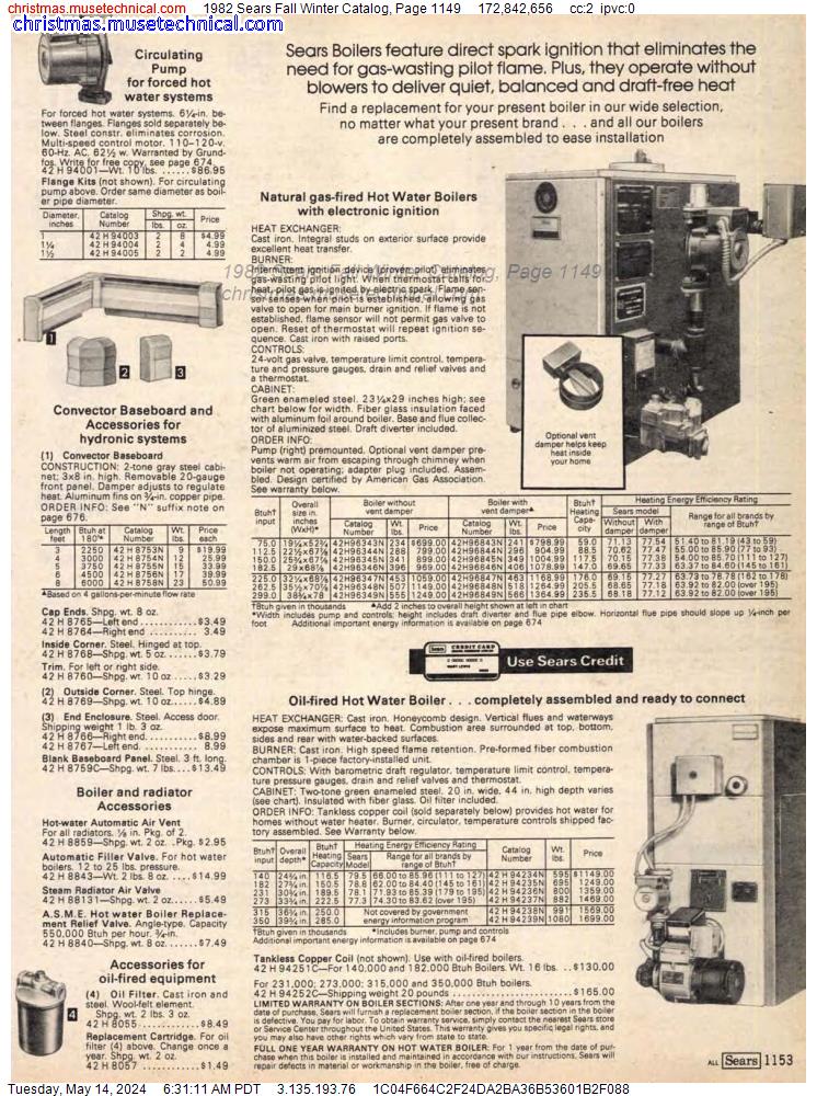 1982 Sears Fall Winter Catalog, Page 1149