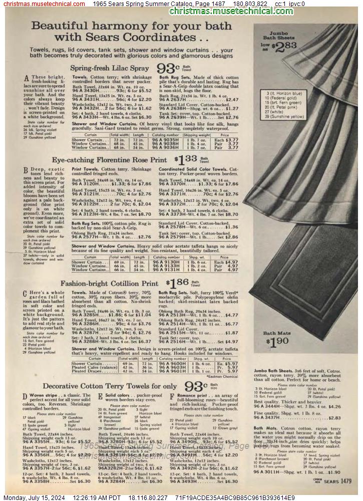 1965 Sears Spring Summer Catalog, Page 1487