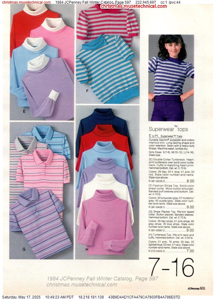 1984 JCPenney Fall Winter Catalog, Page 597