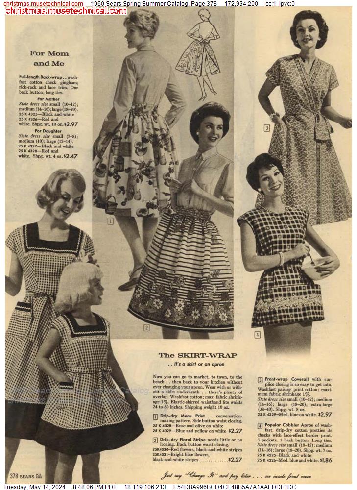 1960 Sears Spring Summer Catalog, Page 378