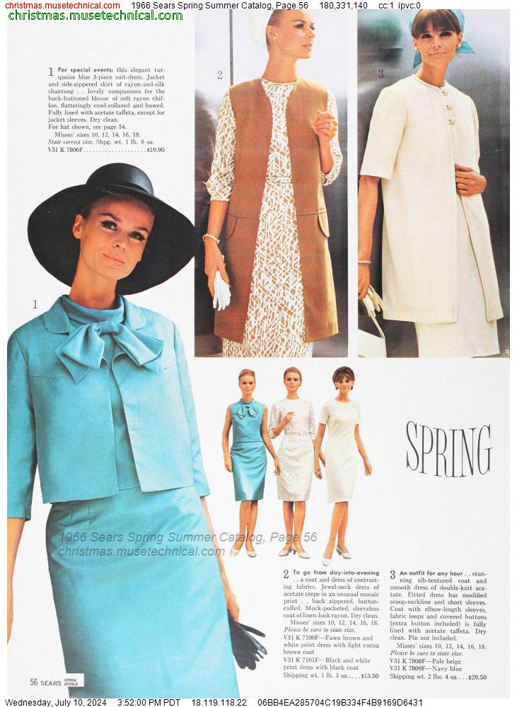 1966 Sears Spring Summer Catalog, Page 56