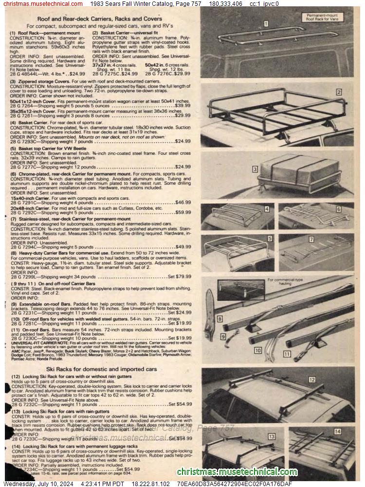 1983 Sears Fall Winter Catalog, Page 757