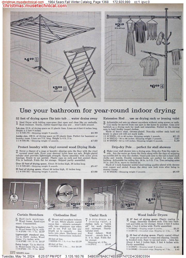 1964 Sears Fall Winter Catalog, Page 1368