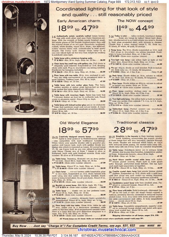1972 Montgomery Ward Spring Summer Catalog, Page 989