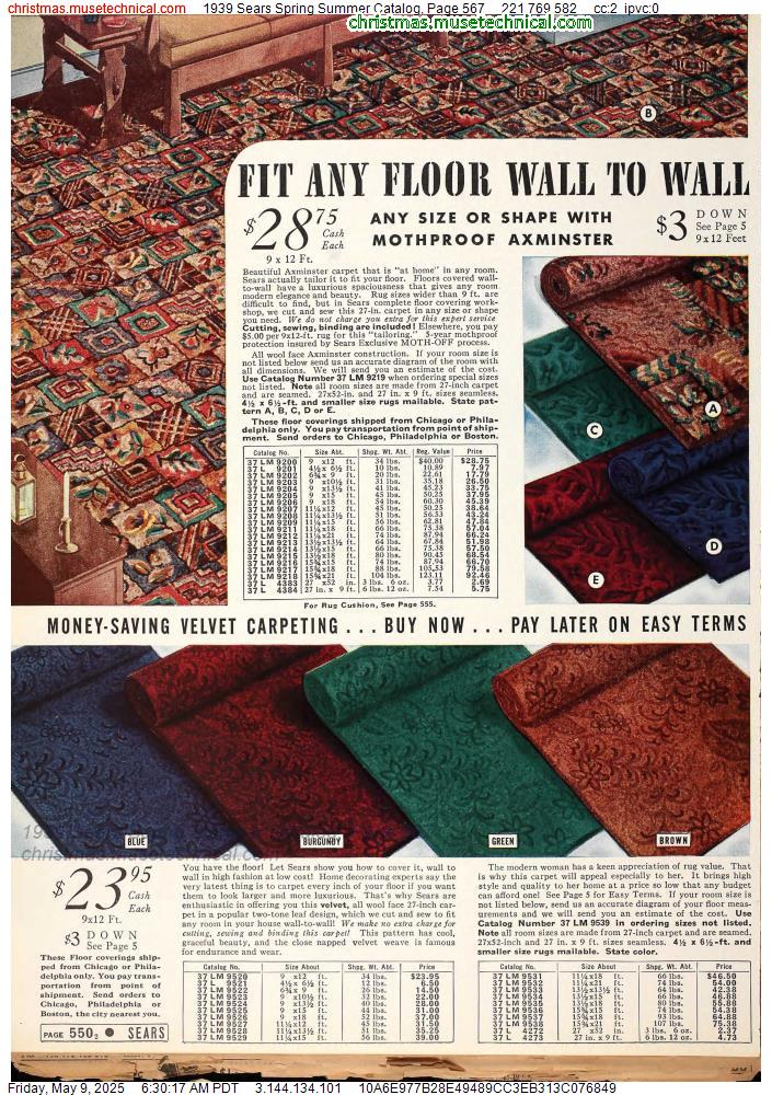 1939 Sears Spring Summer Catalog, Page 567