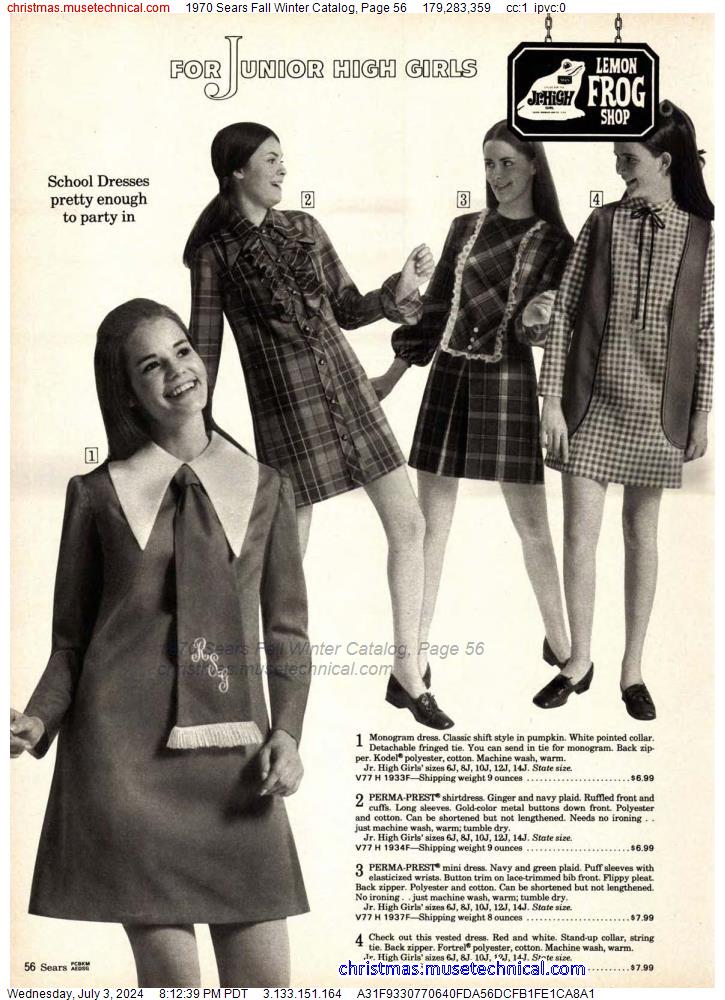 1970 Sears Fall Winter Catalog, Page 56