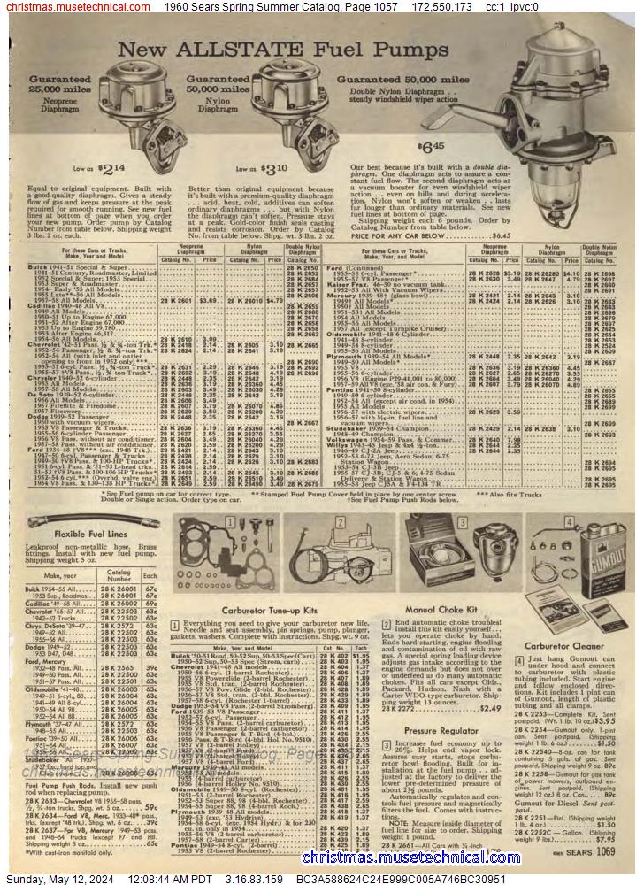 1960 Sears Spring Summer Catalog, Page 1057