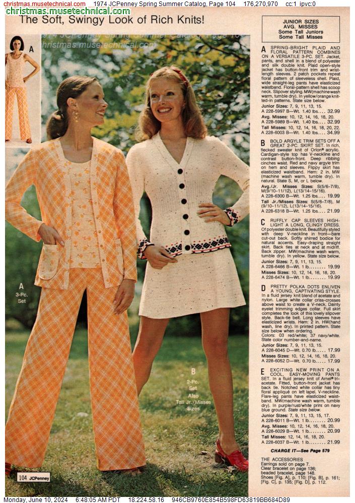 1974 JCPenney Spring Summer Catalog, Page 104