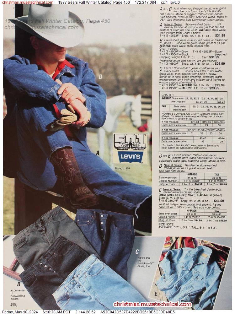 1987 Sears Fall Winter Catalog, Page 450